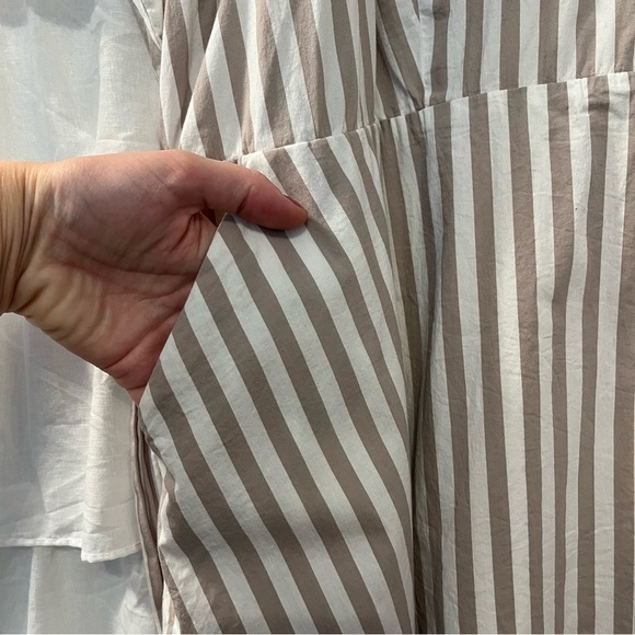 torrid Cotton Stripe Tie Waist Poplin Shirt Dress w/ Pockets - Size 6X - Picture 5 of 14